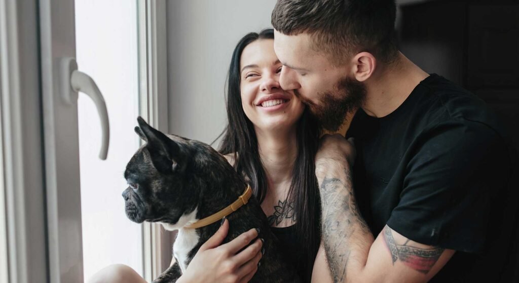 Happy family with their freshly groomed