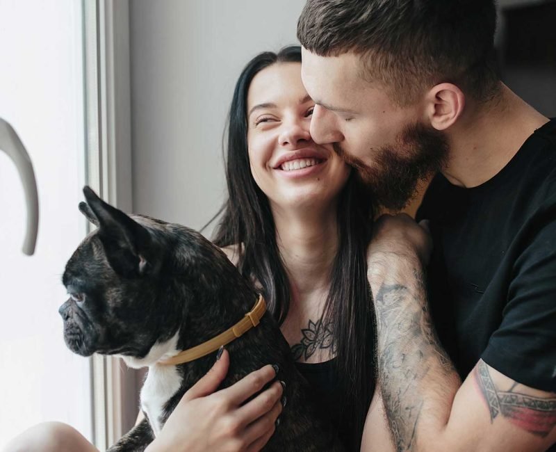 Happy family with their freshly groomed